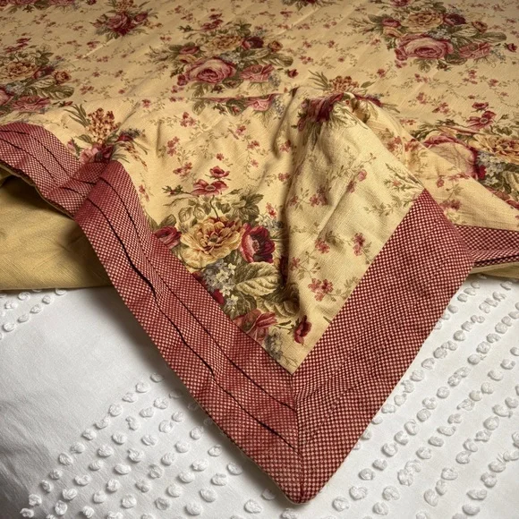 Waverly Comforter Home Harbor Norfolk Rose Sonata Queen CottageCore Farm House - Picture 4 of 12